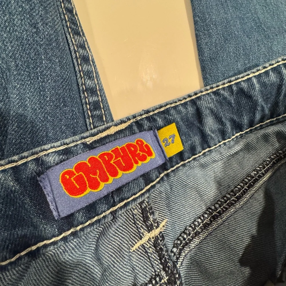 Relaxed Blue Carpenter Jeans with Patch Pockets - Picture 5 of 6